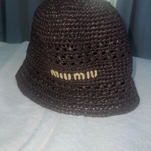Miu Miu Dark Brown Crochet Hat
